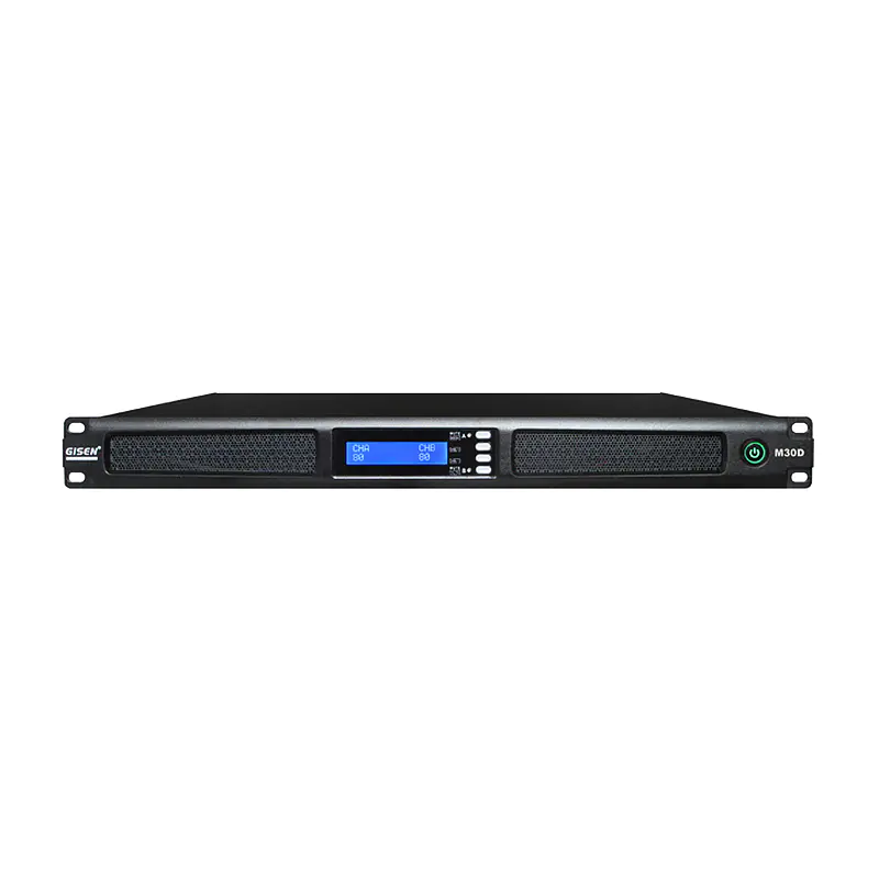 1U class D 2-channel power amplifier