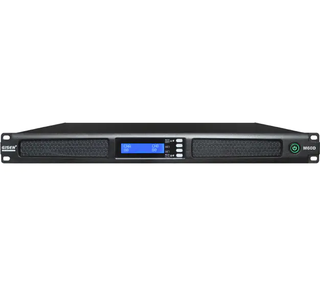 1U class D 2-channel power amplifier